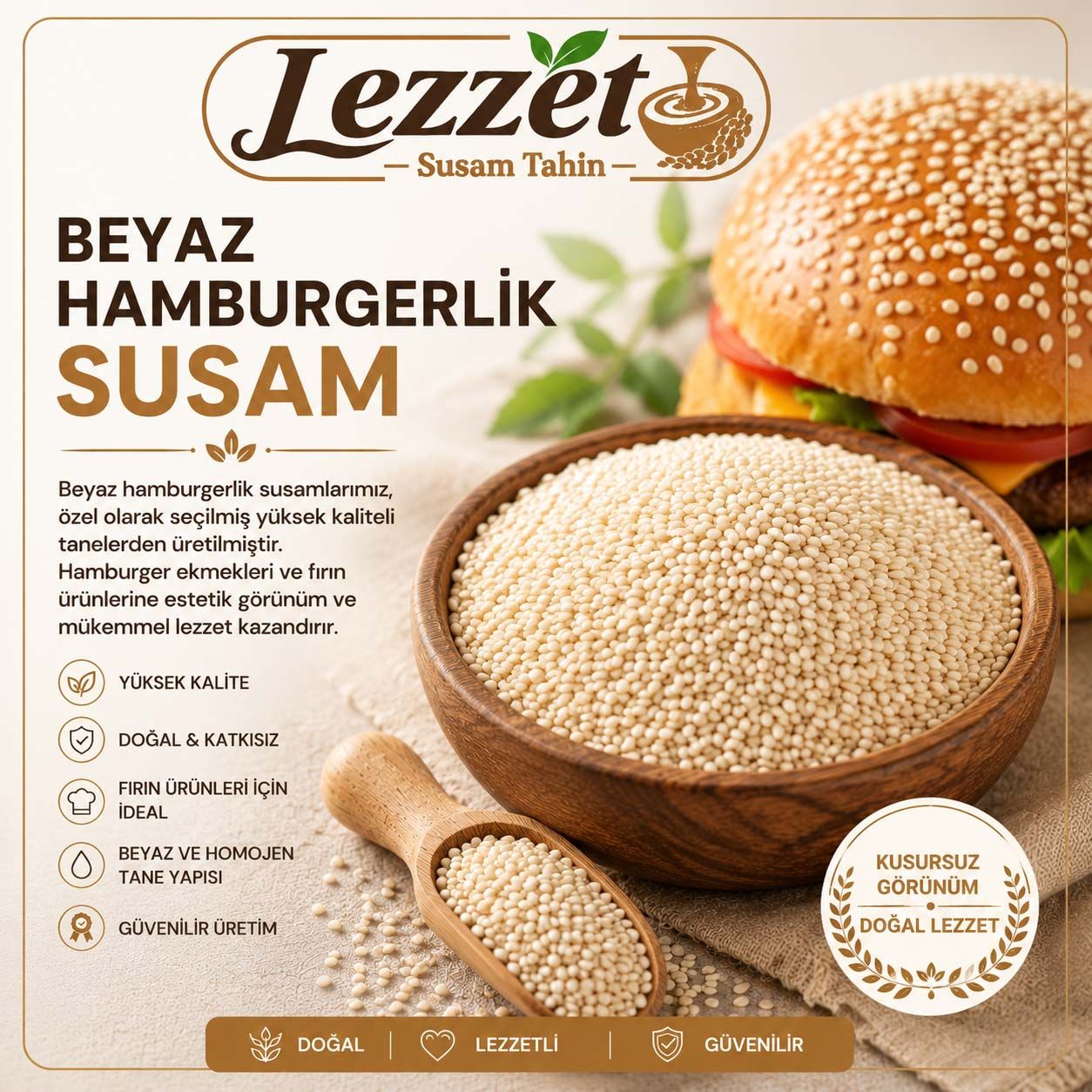 Beyaz Hamburgerlik Susam